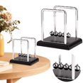 thumbnail image 6 of Halloween Newton Cradle Balance Steel Balls Physics Science Pendulum Desk Toy Halloween Christmas Decorations (Black S), 6 of 8