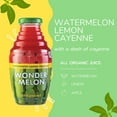 thumbnail image 3 of Wonder Melon Organic Watermelon Juice with Lemon & Cayenne, 8.45oz 6 Pack 100% Juice, Cold Pressed, 3 of 6