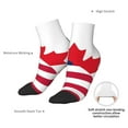 thumbnail image 6 of Naloa USA Canada Flag Ankle Socks for Women Non Slip Socks No Show Socks Classic Low Cut Casual Socks Casual Socks, 6 of 7