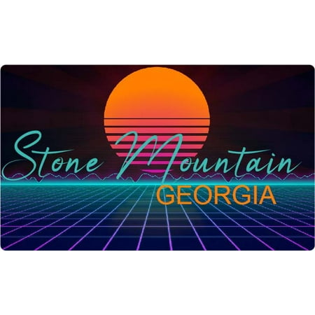 

Stone Mountain Georgia 4 X 2.25-Inch Fridge Magnet Retro Neon Design