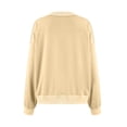 thumbnail image 4 of VBARHMQRT Plain Hoodies Winter Women's Round Neck Short Solid Color Hoodie, 4 of 5