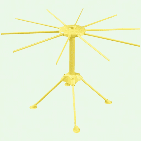 Collapsible Pasta Drying Rack - Convenient Spaghetti Dryer (Yellow)