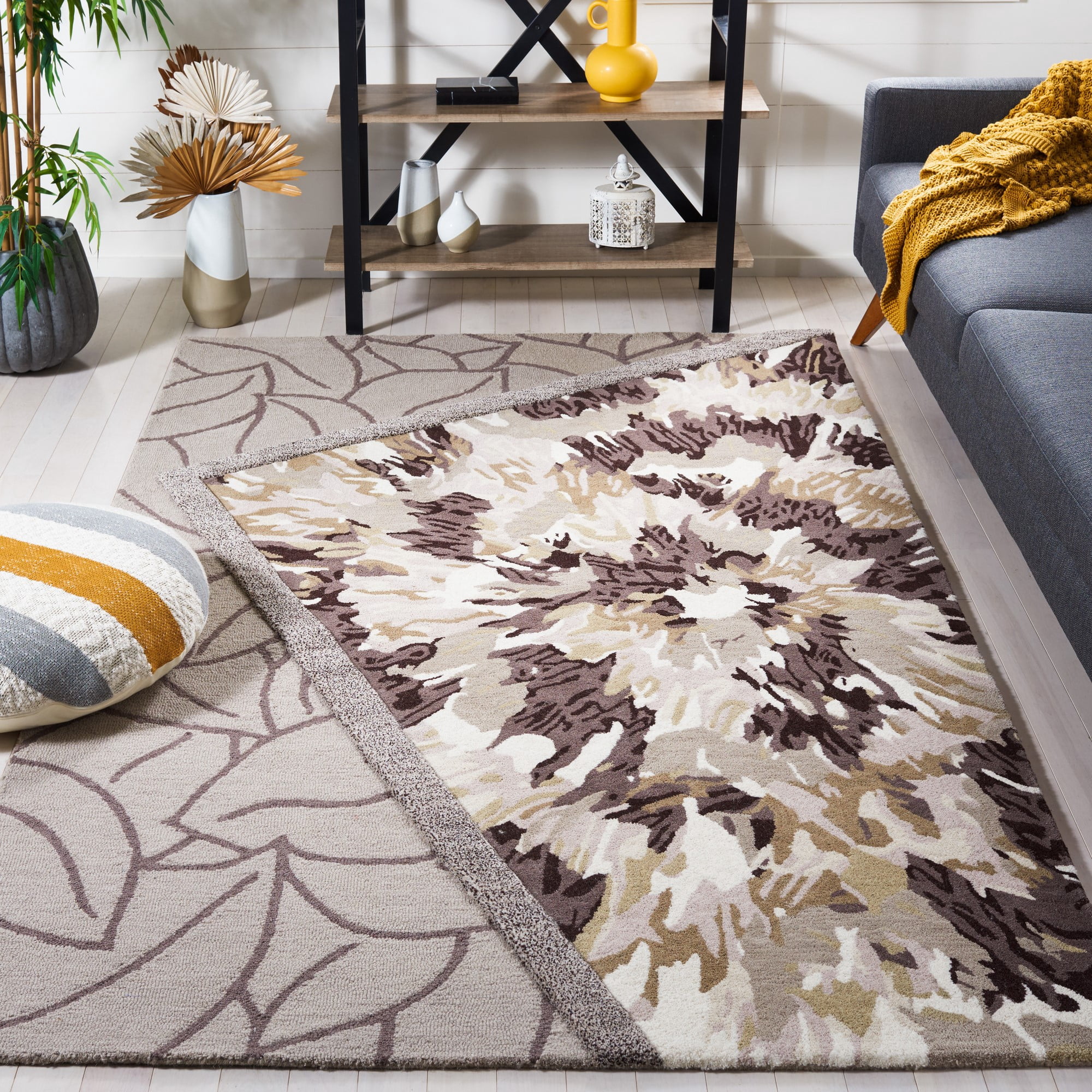 SAFAVIEH Fifth Avenue Deborah Abstract Area Rug, Beige/Brown, 4' x 6'