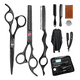 thumbnail image 1 of "Juego De Tijeras Para Cortar Cabello Profesional Barbero 10 negro ", 1 of 5