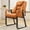 /Orange, variant on Accent Chair With Arms Modern Recliner Chair For Adults Lying Flat Sofa Reading Chair Backrest Adjustment Cozy Chair For Bedroom Indoor,Lounge Armchair Desk Chair