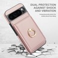thumbnail image 3 of ELEHOLD Case for Google Pixel 9 / 9 Pro,Business PU Leather Stand Case with Card Holder & Ring Holder,Rosegold, 3 of 7