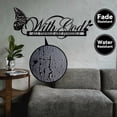 thumbnail image 5 of Black Metal Butterfly Wall Art with Inspirational Quote “All Things Are Possible” – Minimalist Wrought Iron Farmhouse & Modern Decor for Living Room, Bedroom, Bathroom, Office – 13.8"x5.1", 5 of 6
