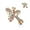 Rose Goldtone, variant on Micro CZ Paved Bee with AB Crystals on Internally Threaded 316L Surgical Steel for Labret, Monroe, Cartilage (Goldtone)