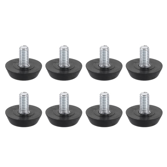 8Pcs M6 Furniture Levelers, 17mm Adjustable Furniture Feet Threaded Screw-in