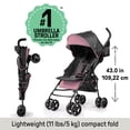 thumbnail image 2 of Summer Infant 3Dmini Convenience Stroller, Pink – Lightweight Stroller with Compact Fold, Multi-Position Recline, Canopy with Pop Out Sun Visor and More – Umbrella Stroller for Travel, 2 of 5