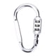thumbnail image 2 of Bolsa de viaje Equipaje Seguridad Combinación Cerradura Mosquetón Candado Plata, 2 of 5