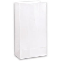 Unique Industries White Solid Print Birthday Party Bags, 12 Count