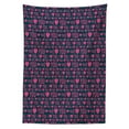 thumbnail image 3 of Ambesonne I Love You Tablecloth Rectangular Table Cover, Romance Pattern Heart, 60"x84", Magenta Dark Grey, 3 of 4