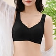 thumbnail image 5 of Outfmvch Bras for Women Everyday Bra Push up Bra Wireless Bra Top Wide Straps Bra Jelly Bras for Women Tee Shirt Bra No Underwire Bra Sleep Bra Pullover Bra No Show Bras for Women A2 Black 2XL, 5 of 9