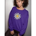 thumbnail image 2 of Smartprints Cute Daisy Flower Art Sweatshirt Women -Image by Shutterstock, Female 4X-Large, 2 of 4
