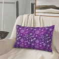 thumbnail image 5 of Zufioo Purple Snowflakes Print Double-sided Plush Pillow Cover,Decorative Pillow Protector without Pillow Core, Suitable for Sofa, Bedroom, Car-14"x20", 5 of 6