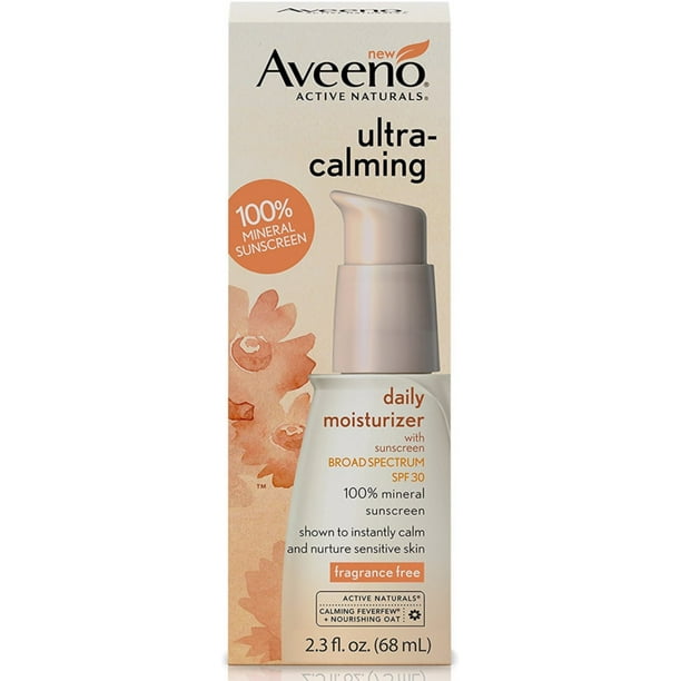 2 Pack AVEENO UltraCalming Daily FragranceFree Moisturizer SPF 30 2
