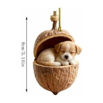 HomeDM Animal Christmas Tree Ornaments, 2D Flat Acrylic 3.15 Inch Hanging Decorative for Xmas Tree Holiday Party Decor