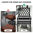thumbnail image 5 of Outdoor Patio Cushion Covers 4 Pack Black Striped Patio Chair Cushion Covers with Ties and Zipper Classic Farmhouse Stripes Waterproof Outdoor Seat Cushion Covers for Patio Furniture 24"x24", 5 of 9