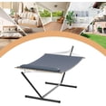 thumbnail image 4 of Hamac Double avec Support pour l'Extérieur, Coussin Matelassé Réversible, Capacité de 450 Lb, Hamac pour 2 Personnes avec Support en Acier Robuste, Sac de Transport, Hamac en Corde Portable pour Patio, Balcon et Jardin, 4 of 7