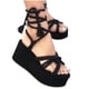 thumbnail image 4 of Zapatos de mujer de verano para mujer Sandalias de cuerda de cáñamo cruzadas con talón inclinado de fondo plano Wmkox8yii sa4550, 4 of 4