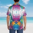 thumbnail image 5 of Vintage Aztec Pattern Mens Hawaiian Shirt Short Sleeve Casual Button Up Tropical Summer Beach Shirt, 5 of 9