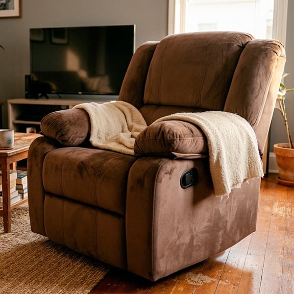 Sillon Reclinable Reposet Comodo Moderno Atlanta Café
