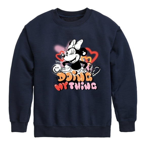 Disney - Minnie Mouse Doing My Thing - Youth Crewneck Fleece Sweatshirt