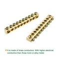thumbnail image 4 of Uxcell Terminal Ground Bar Screw Block Barrier Brass 10 Positions 94.2mmx8mmx13mm for Electrical Distribution 2 Pack, 4 of 5
