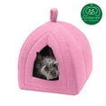 thumbnail image 3 of FurHaven Pet Products Fleece Tent Hooded Pet Bed for Cats & Small Dogs - Cotton Candy Pink, 3 of 9