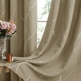 thumbnail image 7 of Deconovo Silver Wave Foil Printed Blackout Curtains for Bedroom，42x72 inch，2 Panels, Khaki, 7 of 7