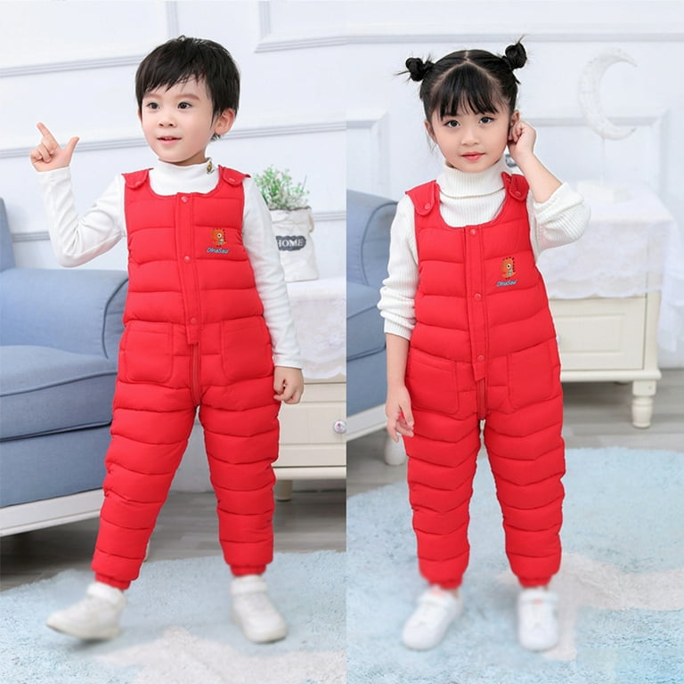 Happy Cherry Baby Kids Winter Snow Pants Puffer Down Fleece Lined Trousers  for Boys Girls