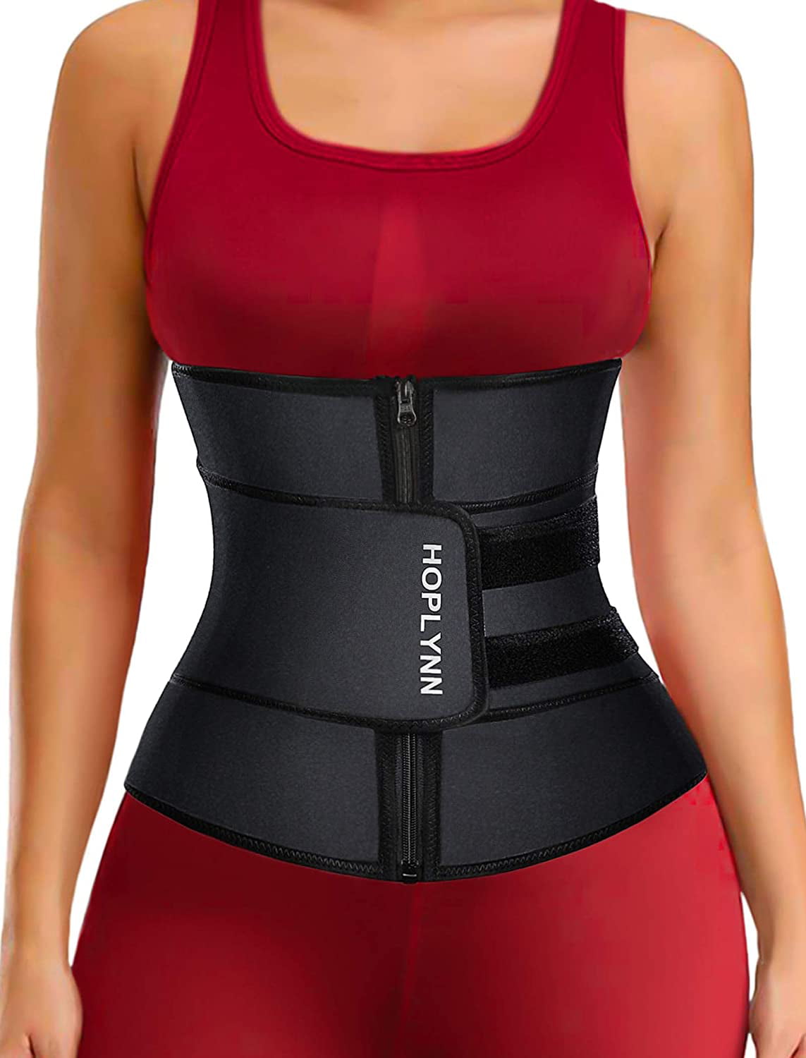 HOPLYNN Neoprene Sweat Waist Trainer for Women Weight Loss Waist Cinchers Trimmer Corset Belt for Women Postpartum
