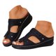 thumbnail image 3 of MKLEKYY Sandalias deportivas para Mujer, Zapatos de Verano Lisos Informales Con Punta Abierta y Cuñas, Cómodos Zapatos de Playa, Sandalias, Zapatillas, 3 of 5