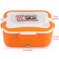thumbnail image 4 of 1.5L Portable Car Electric Heating Lunch Box with Double Handles, Tableware Set 304 Stainless Steel PTC Heating Separate Food Containers for Traveling, 4 of 7