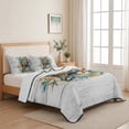 thumbnail image 5 of Twin XL Quilt Set 68''x98'', Nautical Coastal Lightweight Bedspread Coverlet with 2 Pillow Shams, Summer Sea Starfish Conch Vintage Wooden Gray Breathable All Season Quilt Bedding for Dorm/Guest Room, 5 of 9