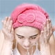 thumbnail image 3 of Paquete de 5 toallas de secado de cabello de microfibra con lazo, gorro de baño de princesa con turbante absorbente para mujer, 3 of 5