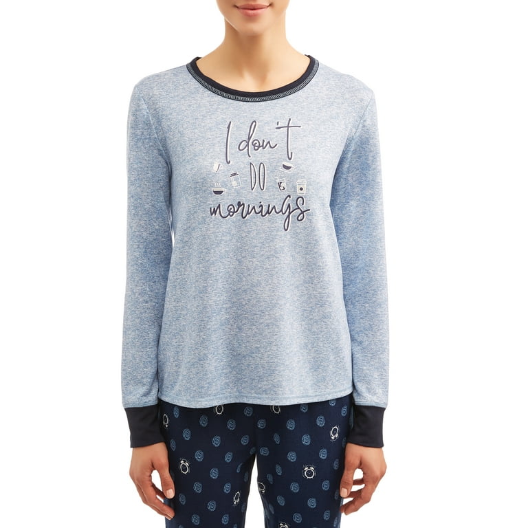EV1 from Ellen DeGeneres Tick Tock Printed Pajama Set Women s Walmart