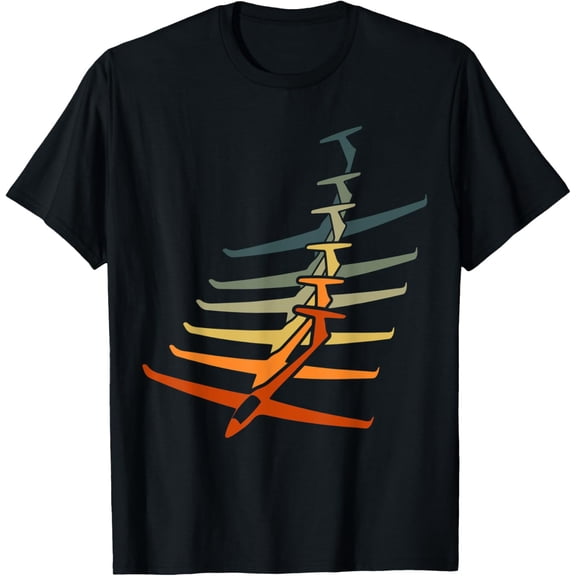 Vintage Glider Airplane Pilot Funny Gliding Soaring Lovers T-Shirt men and women can wear, black, white, gifts