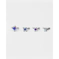 thumbnail image 3 of 4pcs 20g Nose Rings Studs 1.5mm 2mm 2.5mm 3mm Rainbow Round CZ Diamond Nose Studs Cubic Zirconia Nose Stud L Shaped Nose Studs for Women Nostril Piercing Jewelry 20 Gauge Nose Studs L Bend, 3 of 4