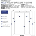 thumbnail image 3 of Transolid Twk604896-H Titan 96" High X 60" Wide X 48" Deep Matte Honed Shower Wall Kit -, 3 of 7