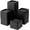 3 Inch Black, variant on Adjustable Heavy Duty Bed Risers 3 Inch Stackable Bed Frame Riser Lifter 4 Pack Dark Brown