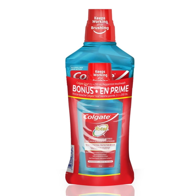 Colgate Total + Rince-Bouche Menthe Poivrée en Prime