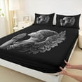 thumbnail image 3 of Homewish Bohemian Exotic Style King Sheet Set (4-Piece) Black Gray Decor For Kids, 3 of 7
