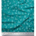 thumbnail image 1 of Soimoi Green Modal Satin Fabric Brush Stroke Abstract Print Sewing Fabric Yard 42 Inch Wide, 1 of 3
