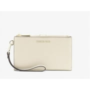 Michael Kors Women's Jet Set Travel Double Zip Wristlet, Light Cream …