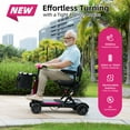 thumbnail image 6 of Lightweight Foldable 4-Wheel Mobility Scooter for Adults & Seniors – 15-30 Miles Long Range Electric Powered Wheelchair, 350W Motor, Removable Battery, Portable Travel Scooter for Elderly & Disabled, 6 of 10