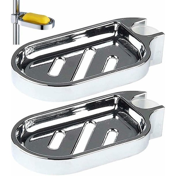 Shower Soap Dish,2 Pieces Shower Bar Soap Dish Holder Beautiful and Elegant Adjustable Shower Bar Soap Dish Holder for Shower Bar,Kitchen,Bathroom,25m