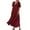 Wine(Trending), variant on Mingw Womens Maxi Dresses Cap Sleeve Long High Side Slit Casual Dresses Loose Plain Elegant Flowy Wedding Guest Dress ,L,Wine
