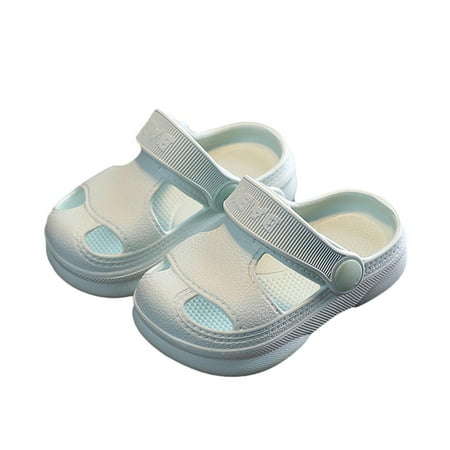 

Penkiiy Summer Baby Hole Shoes Children Non -slip Soft Floor Old Boys Girl Beach Sandals House Slippers for Kids Summer 3.5-4.5 Years Mint Green On Sale